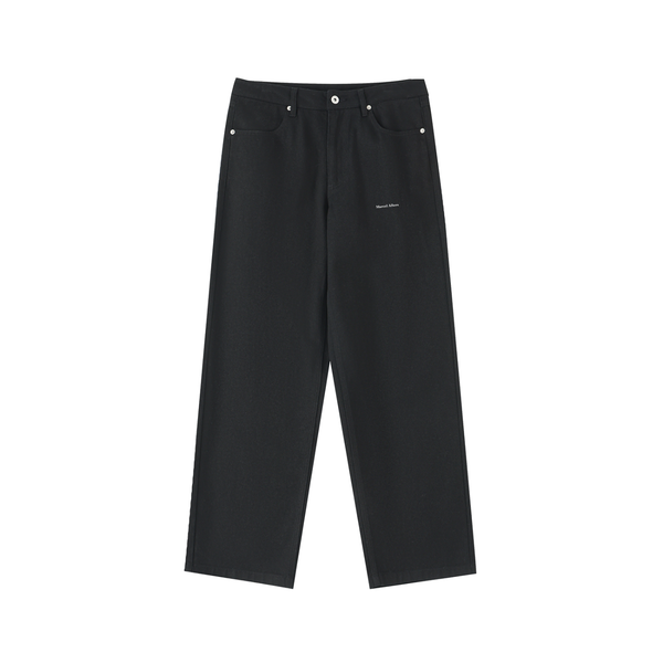 Marcel Afters Heavyweight Cotton Straight-Leg Pants — Dark