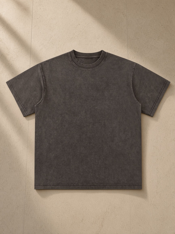 Marcel Afters Bamboo Slub Snow Washed T-Shirt, Dark Tones