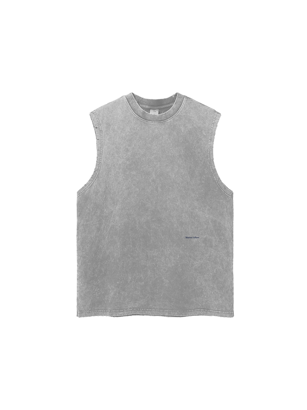 Marcel Afters Men's Snow Washed Frayed Hem Tank Top