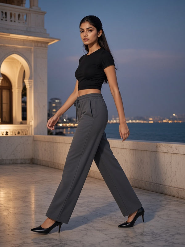 Marcel Afters Essential Drawstring Straight-Leg Sweatpants — Dark