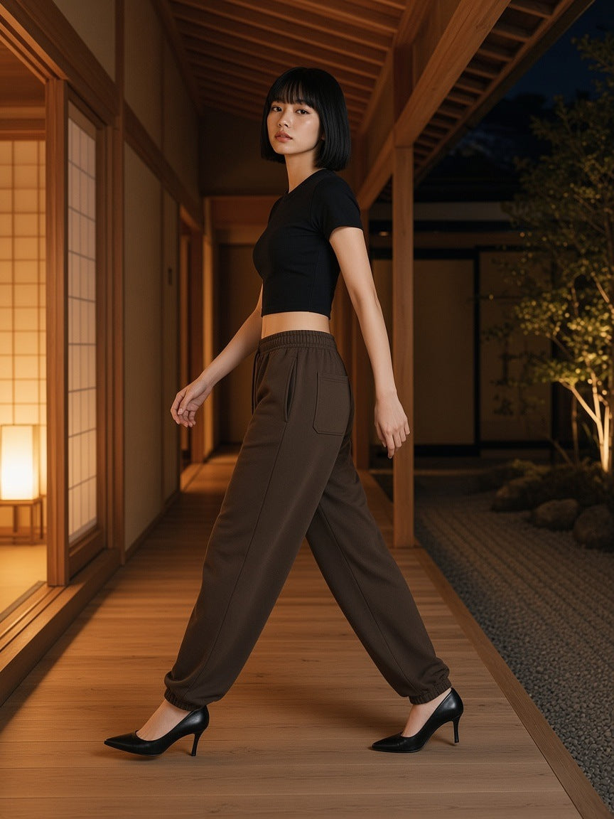 Marcel Afters Essential Heavyweight Cotton Sweatpants — Dark