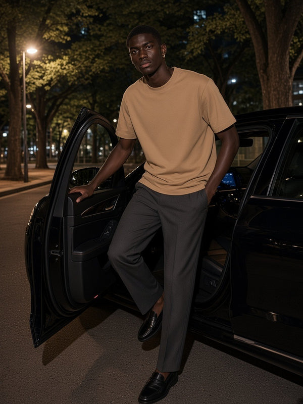 Marcel Afters Heavyweight Earth Tone T-Shirt — Dark