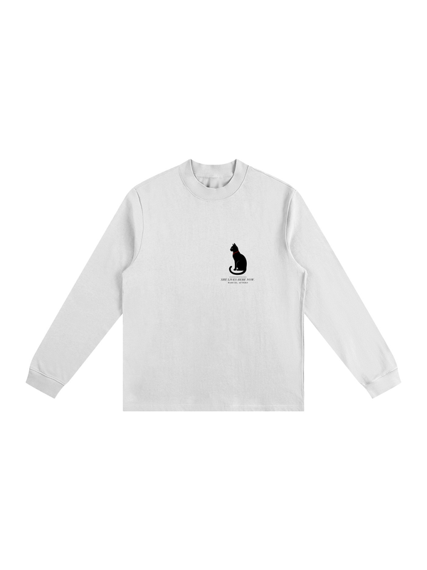 She Lives Here Now Essential Non-Shrink Mock Neck Sweatshirt