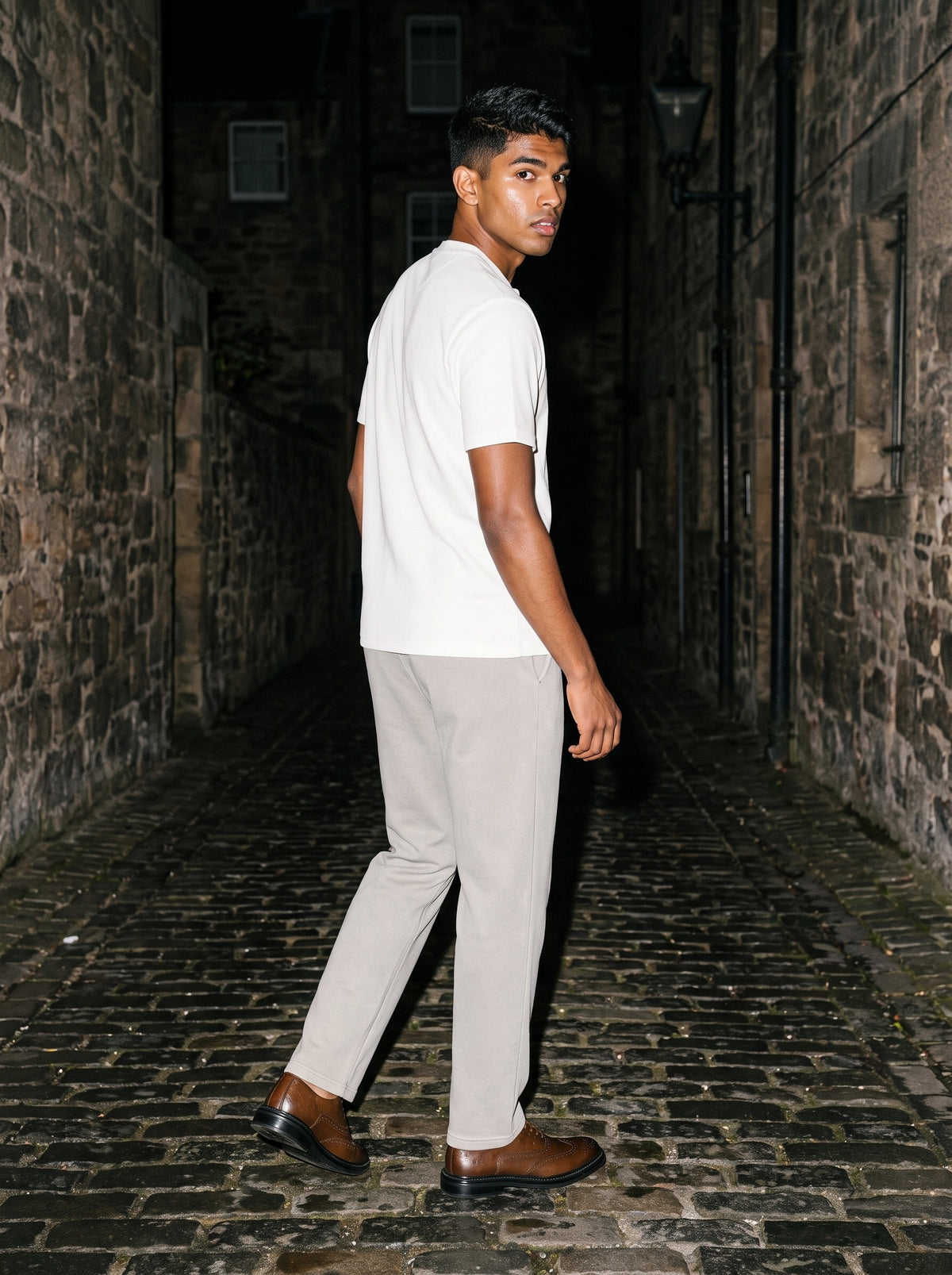 The Old Friend Brogue, worn on model