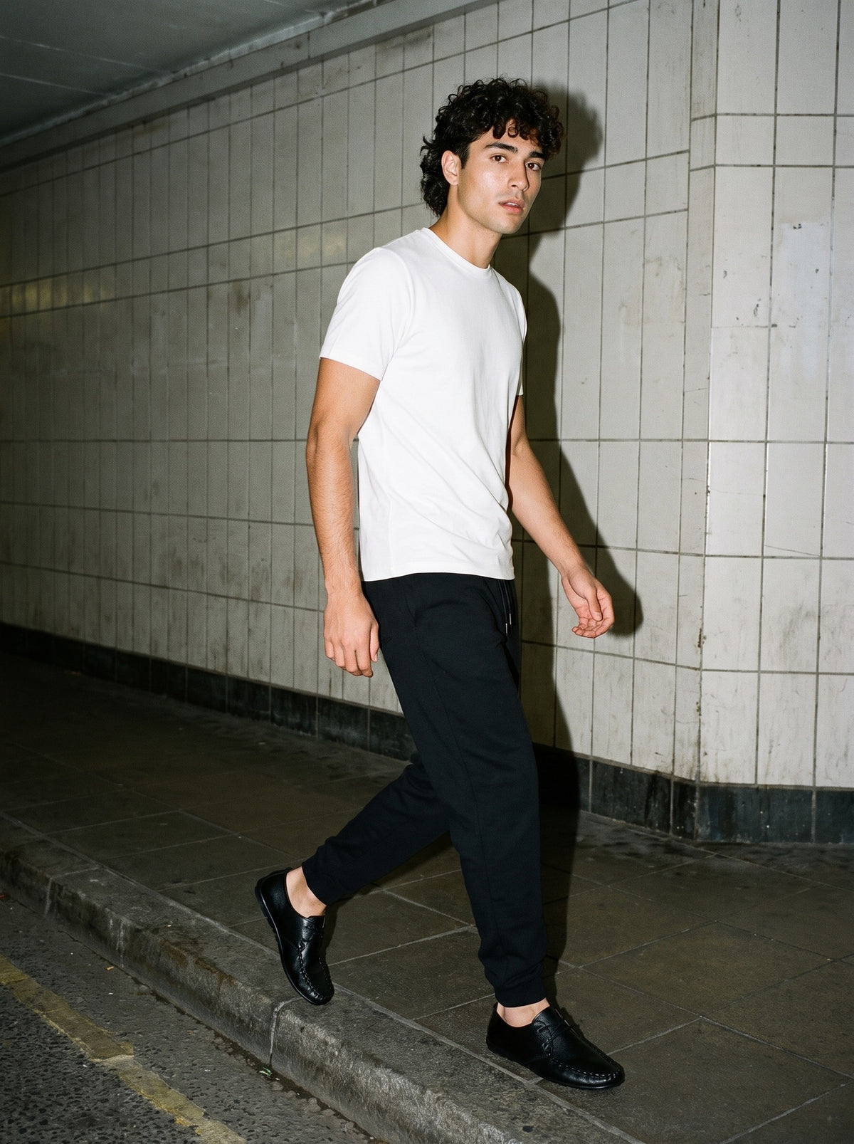 The Walk Home Lace-Up in black, worn on model