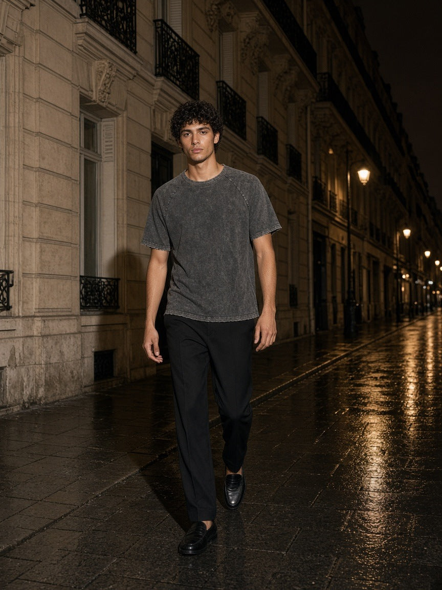 Marcel Afters Mineral Wash Raw Edge T-Shirt