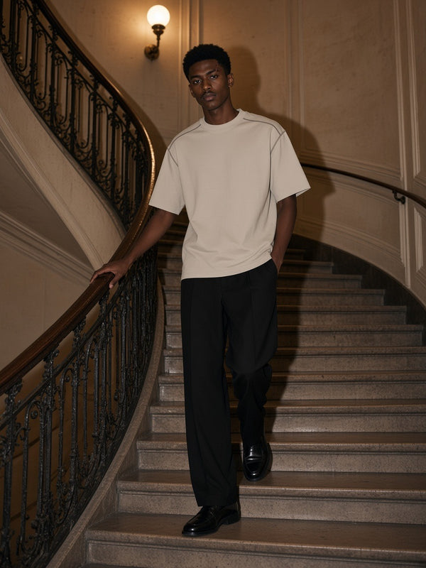 Marcel Afters Oversized Contrast-Stitched Cotton Tee