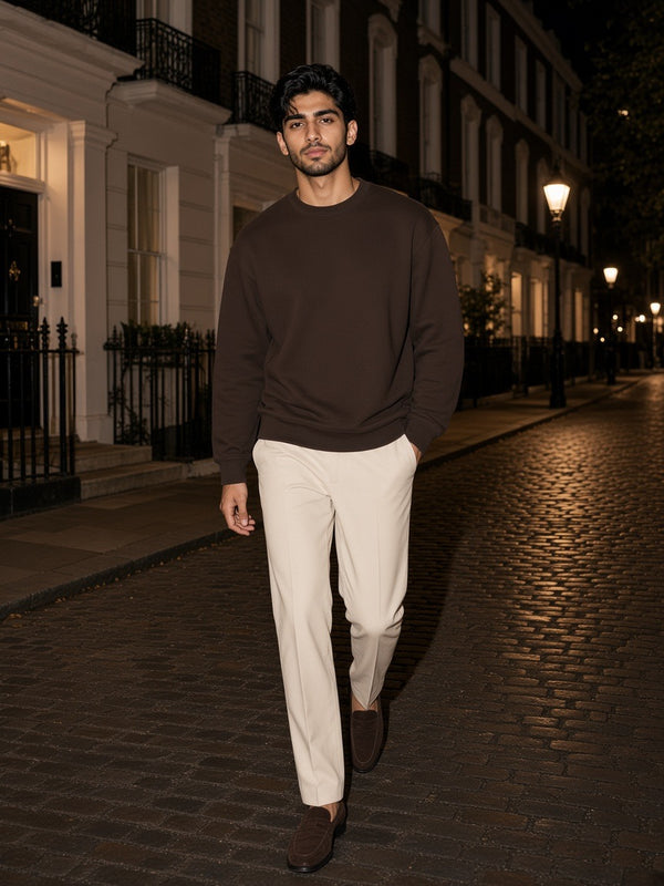 Marcel Afters Oversized Crewneck Sweatshirt — Dark