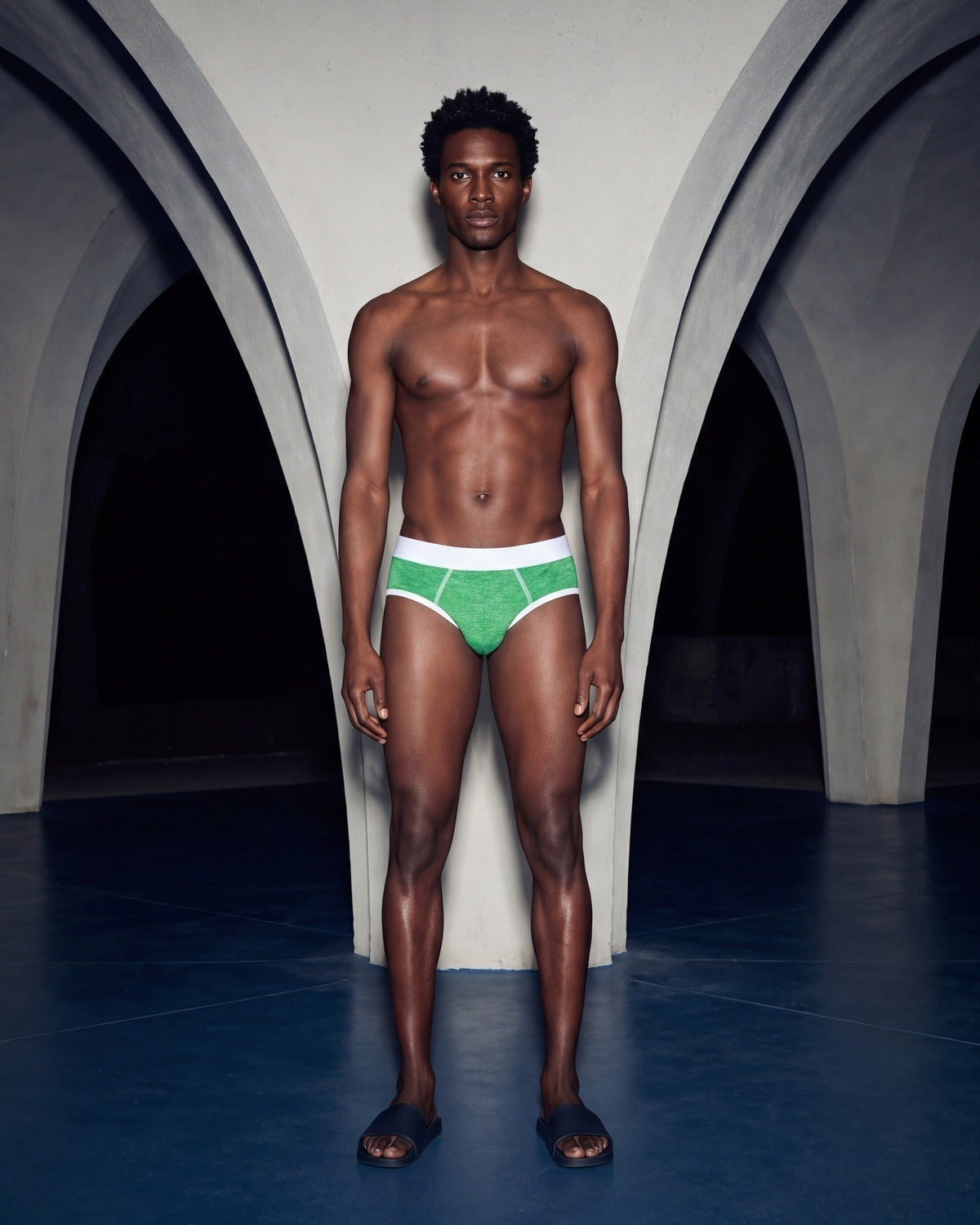 Man in the Brief in Java / White, front view