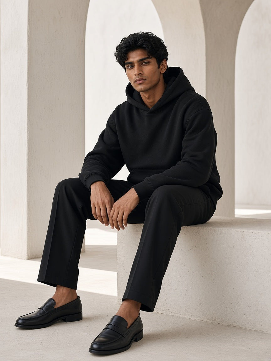 Marcel Afters Oversized Heavyweight Hoodie — Dark