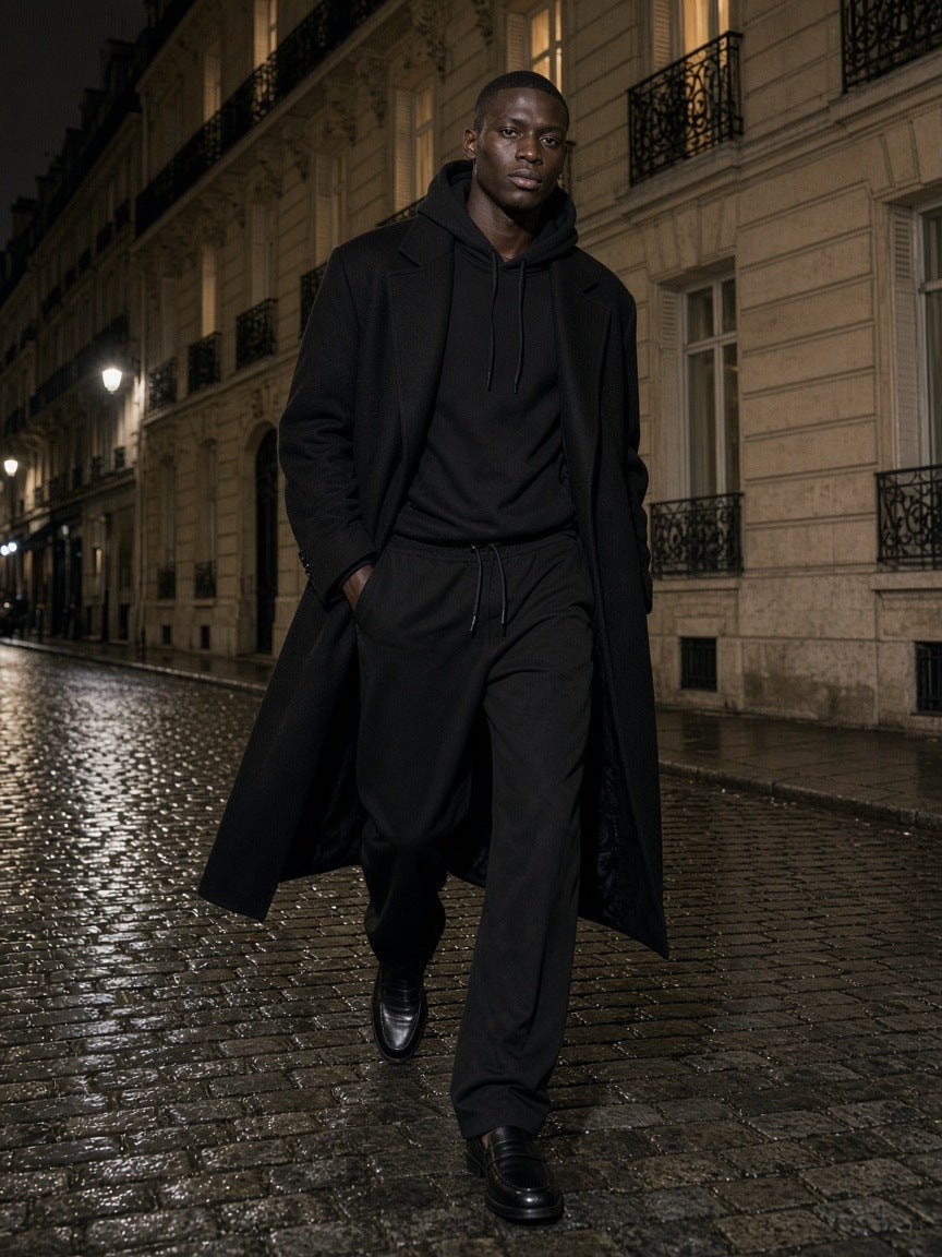 Marcel Afters Wide Leg Drawstring Pants — Dark