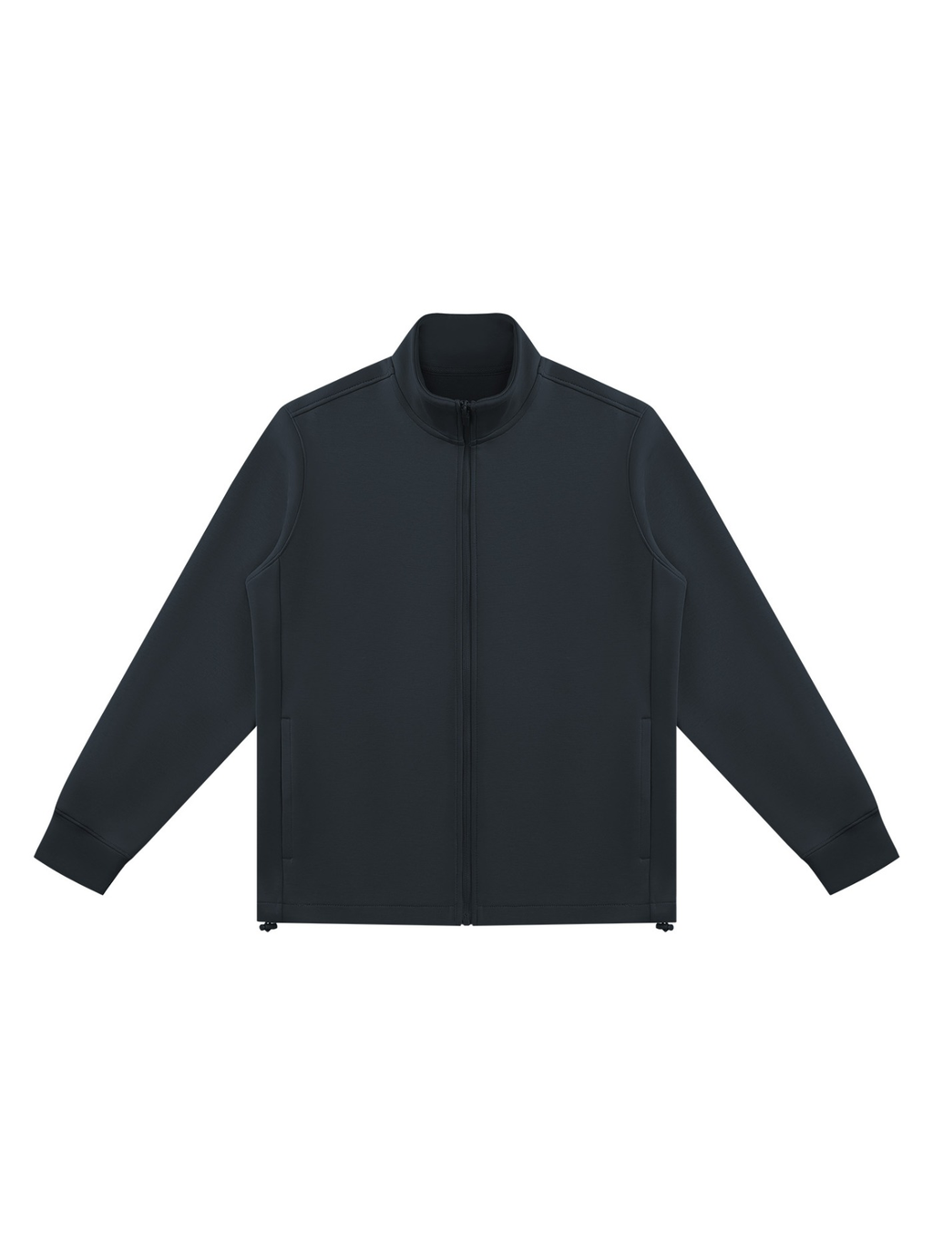Stand collar jacket in Navy Blue, front view