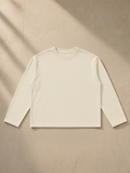 Vintage Wash Long Sleeve Boxy T-Shirt in Apricot, front view