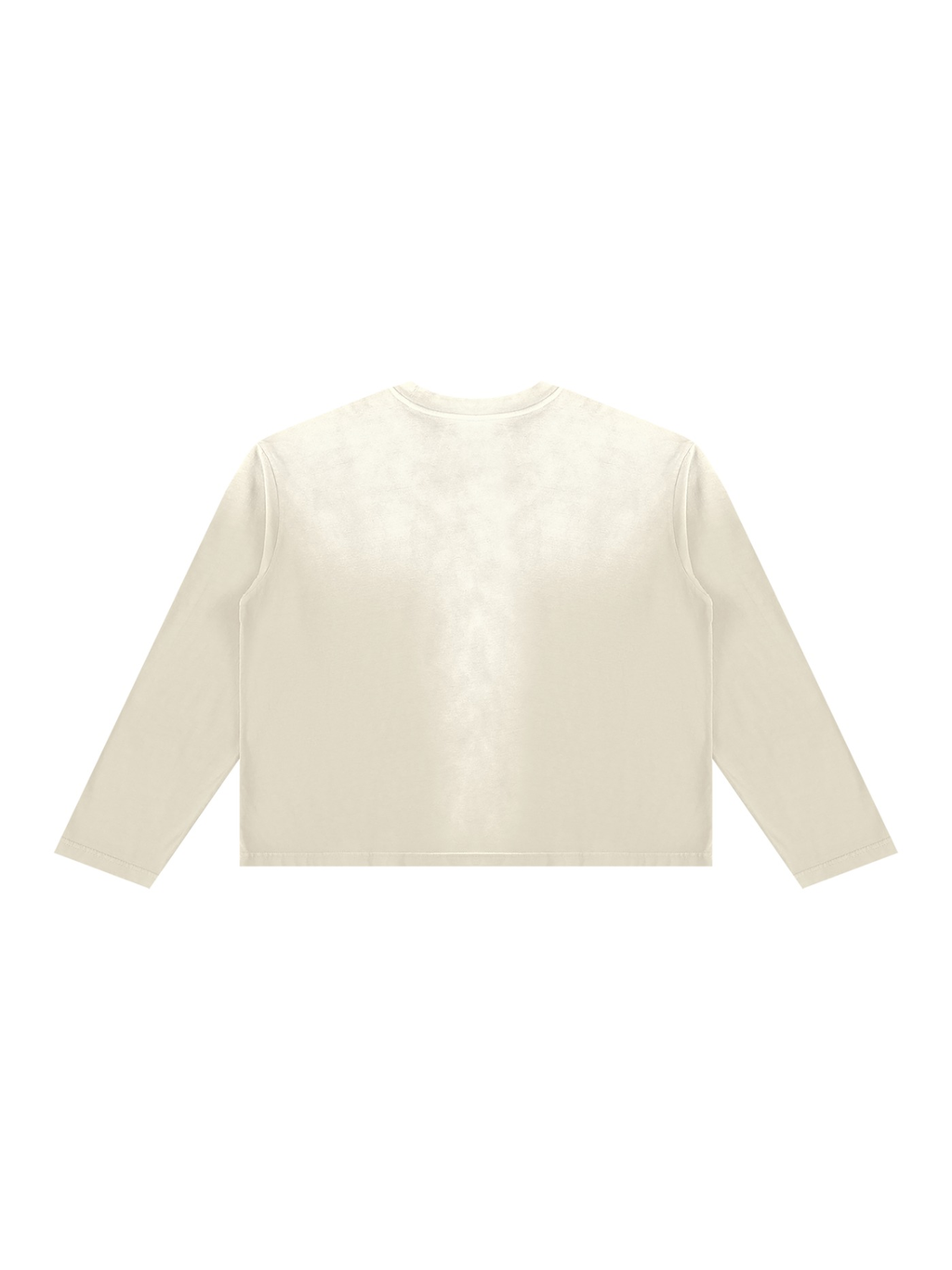 Sunfade boxy long sleeve t-shirt in Apricot, back view