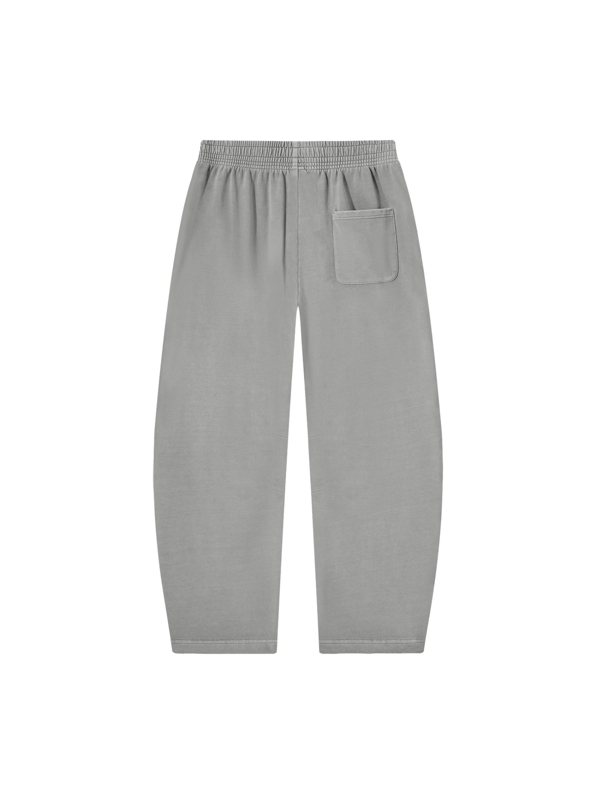 Vintage washed barrel leg sweatpants in Light Gray, back view