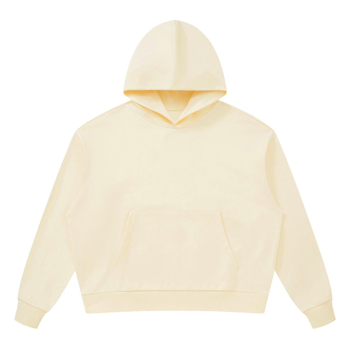 Drop Shoulder Hoodie in Apricot, front view