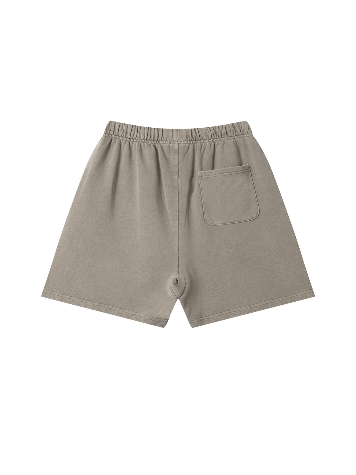 Vintage Wash Cotton Shorts in Light Coffee, back view
