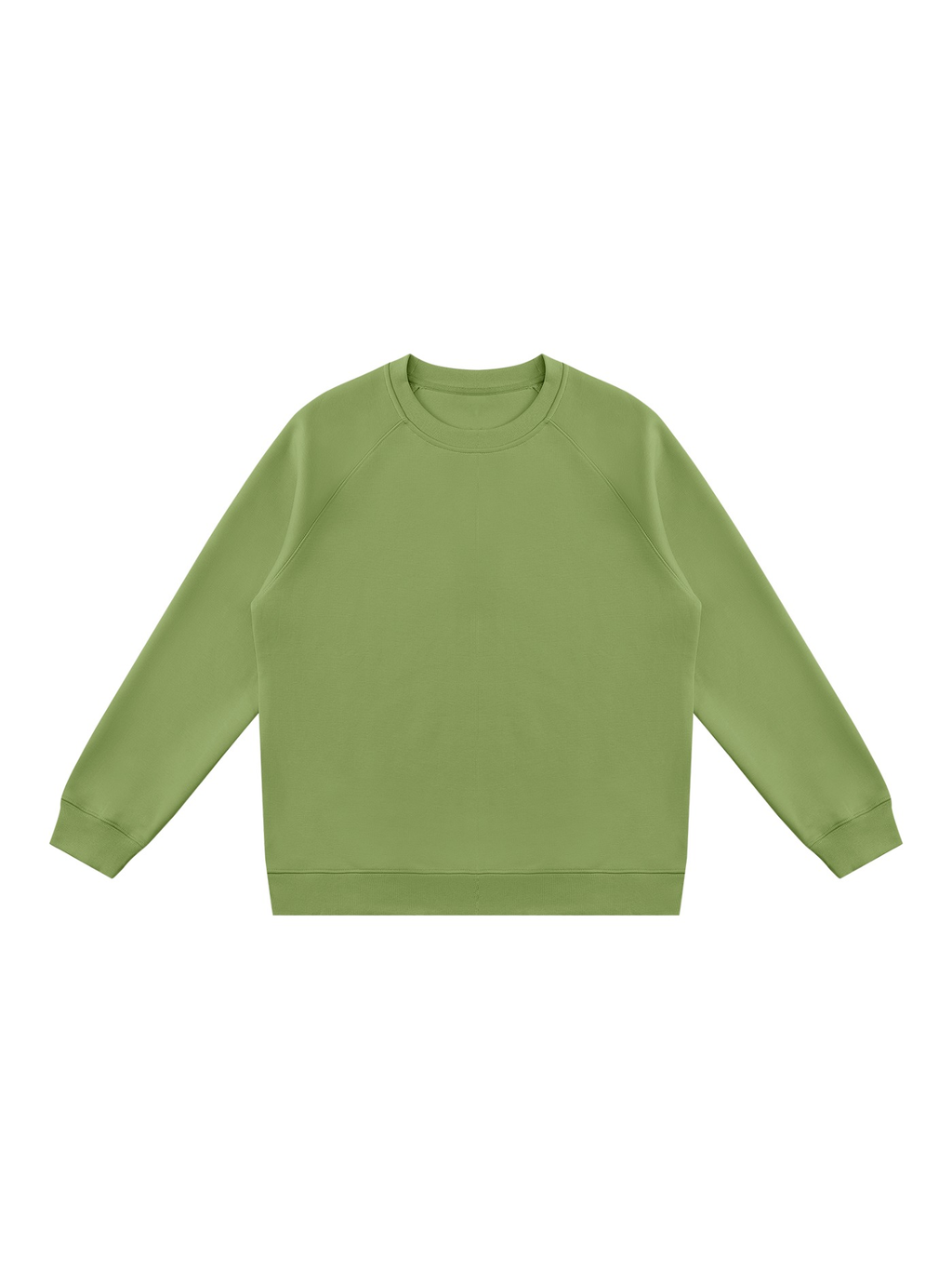 Regular Fit Crewneck Sweatshirt in Sage Green, front view