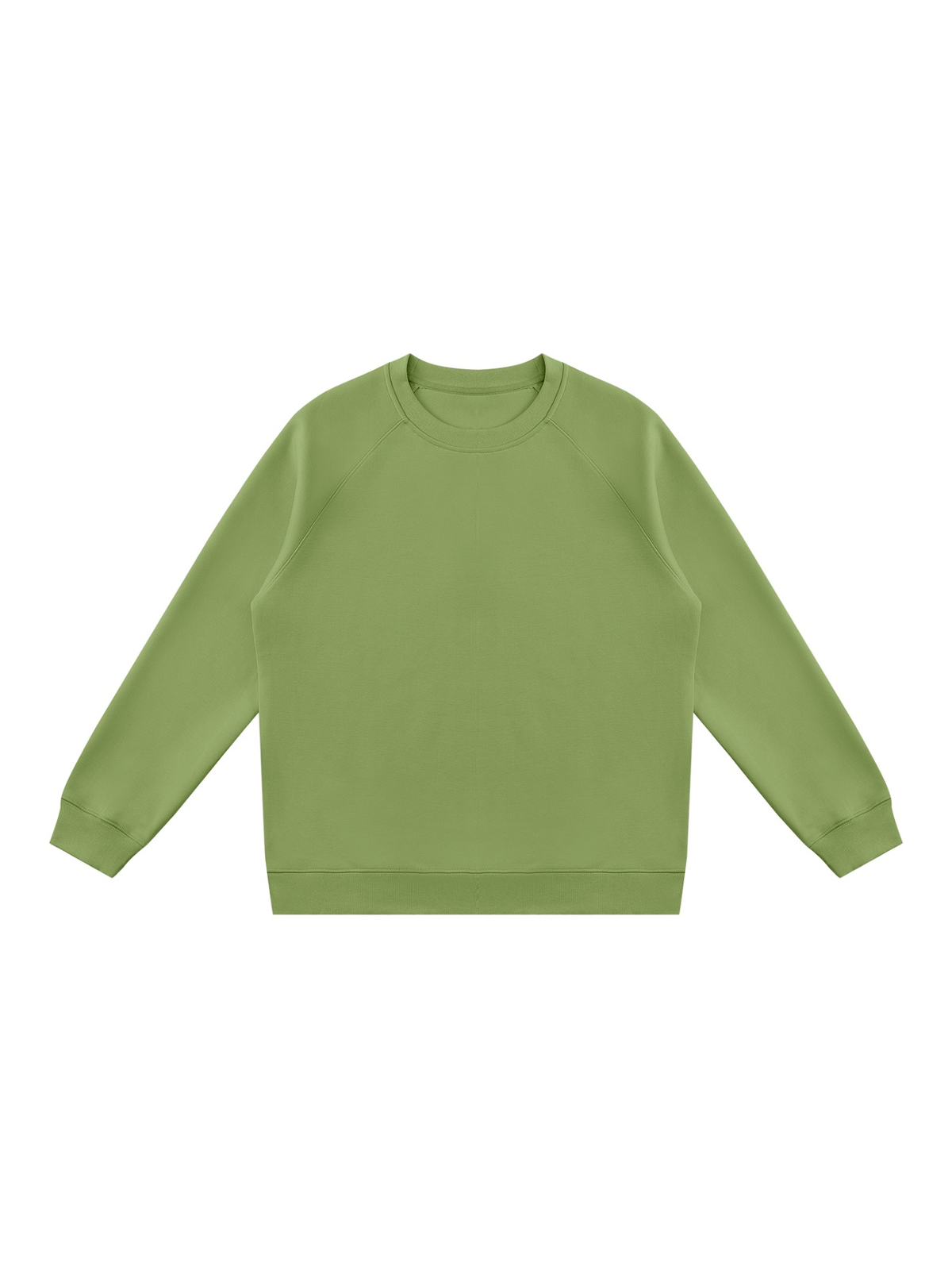 Regular Fit Crewneck Sweatshirt in Sage Green, front view