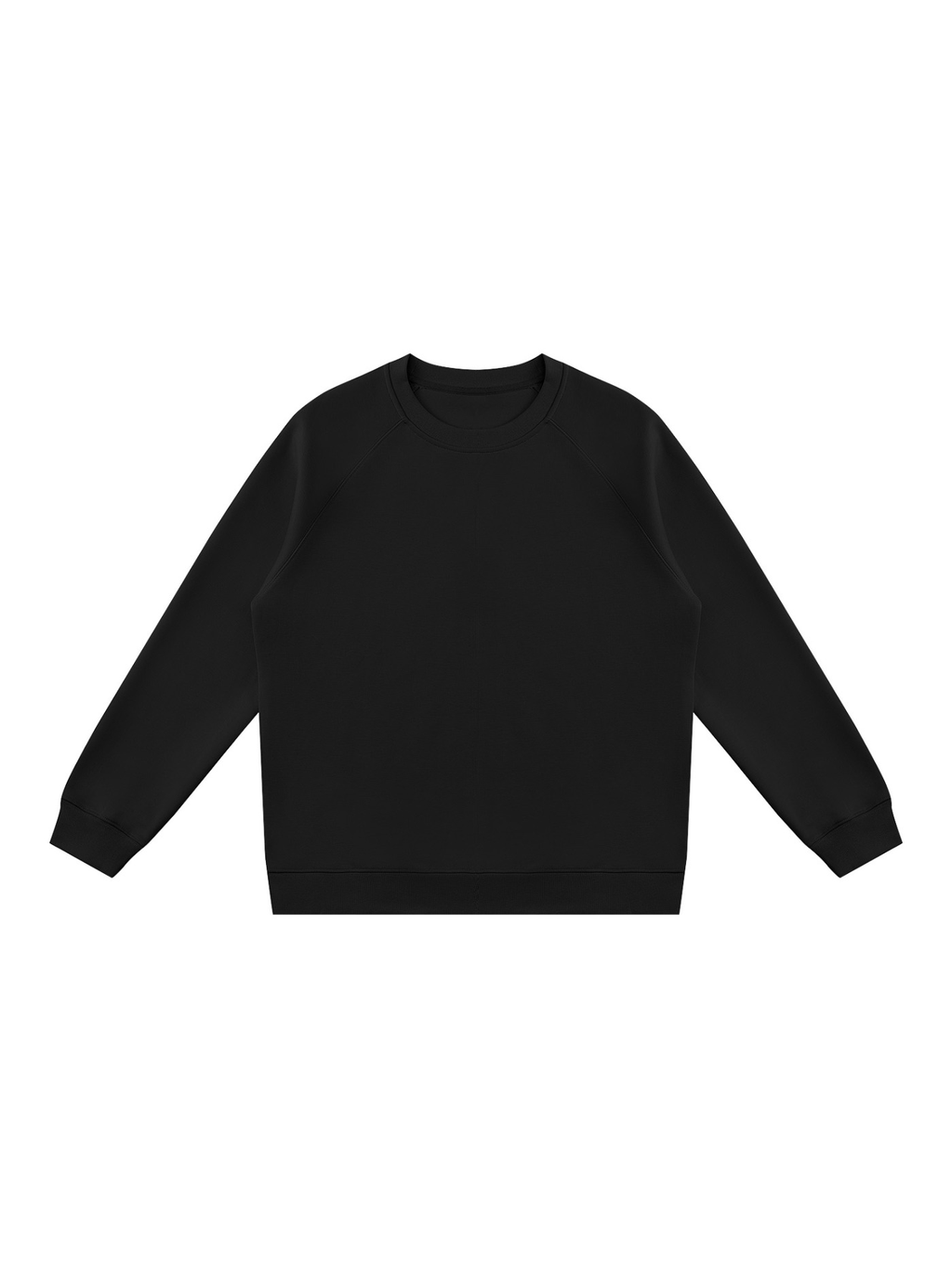 Regular Fit Crewneck Sweatshirt in Black, front view