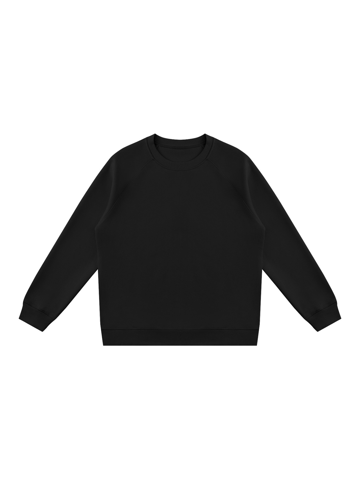 Regular Fit Crewneck Sweatshirt in Black, front view