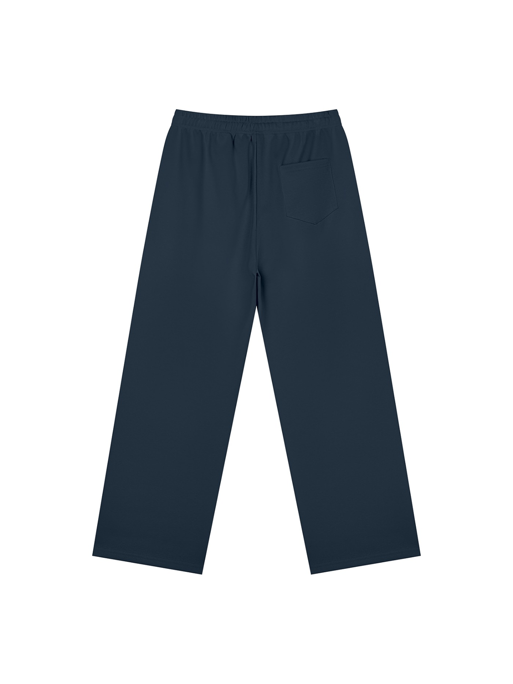 Straight Leg Sweatpants in Navy Blue, back view