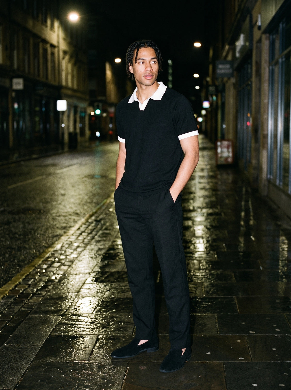 The Night Porter Slipper, on model