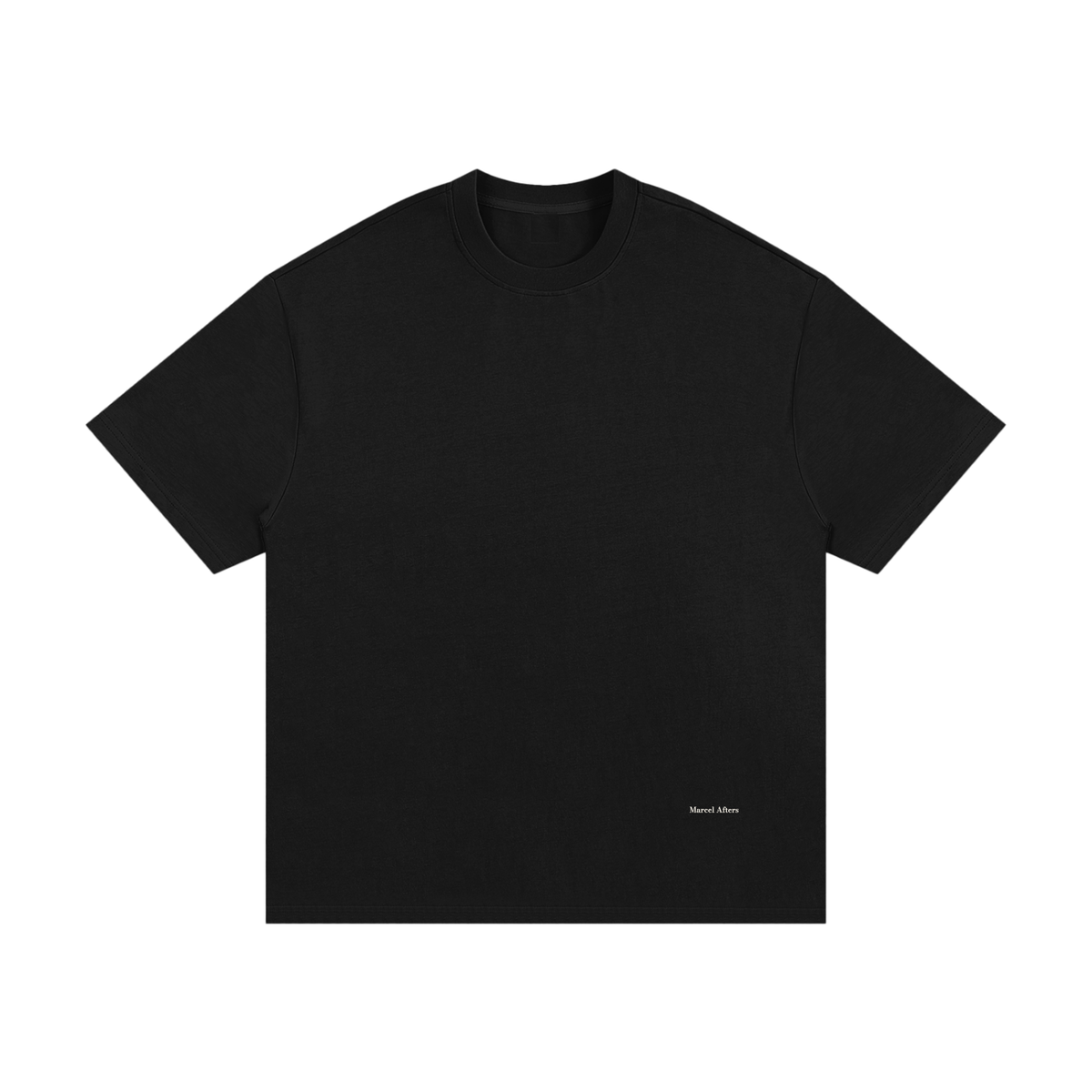 Women's essential heavyweight cotton t-shirt in Black, front view