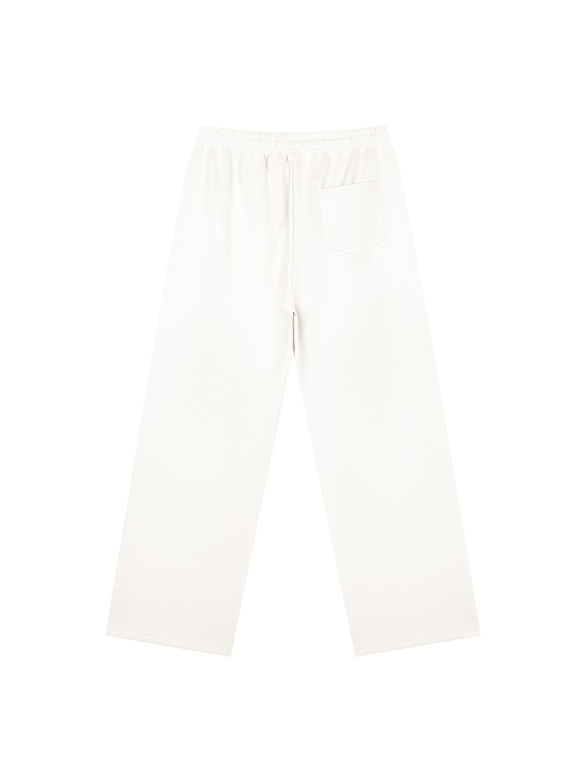 Straight Leg Sweatpants in White, back view