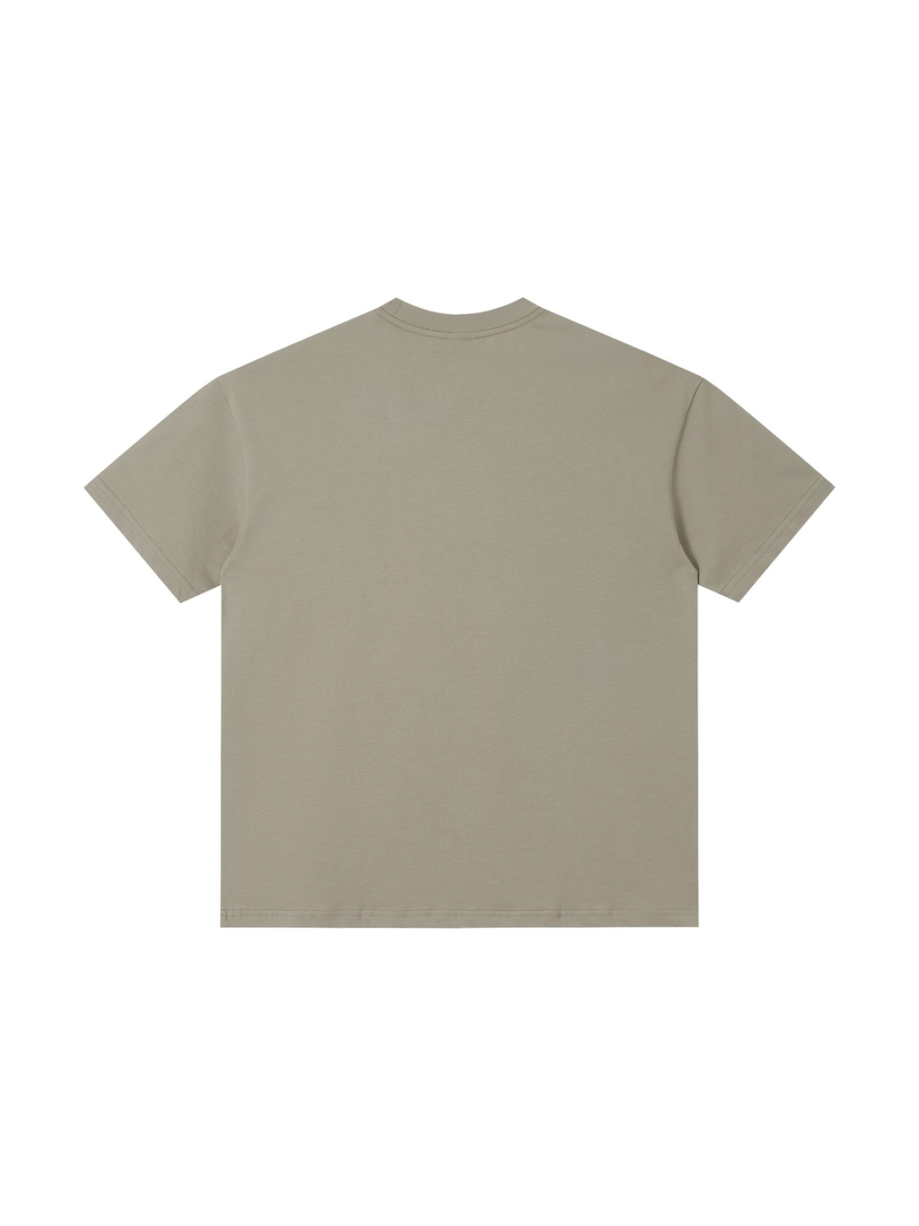 Tonal Paneled Performance T-Shirt in Gray Green, back view