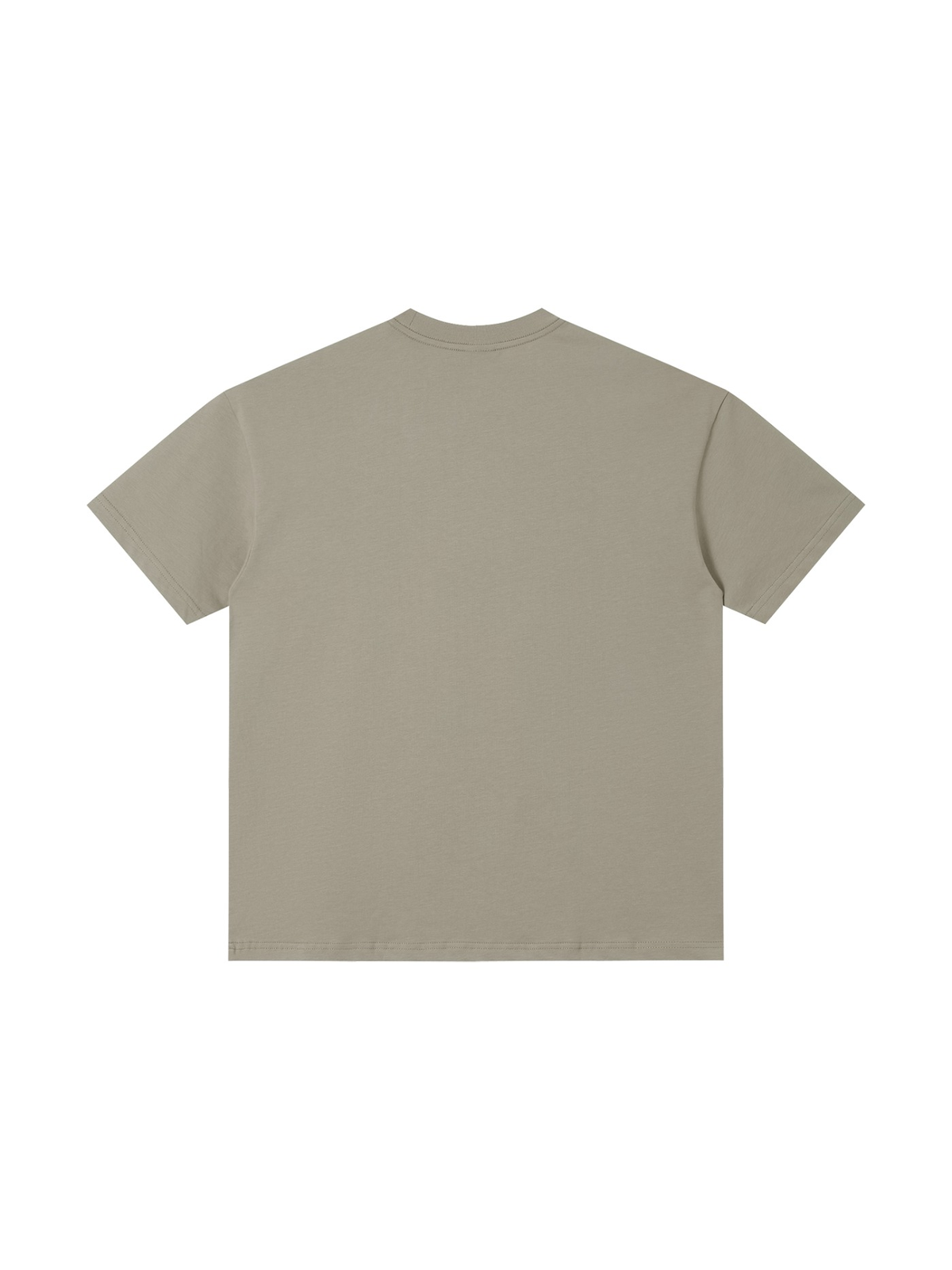 Tonal Paneled Performance T-Shirt in Gray Green, back view
