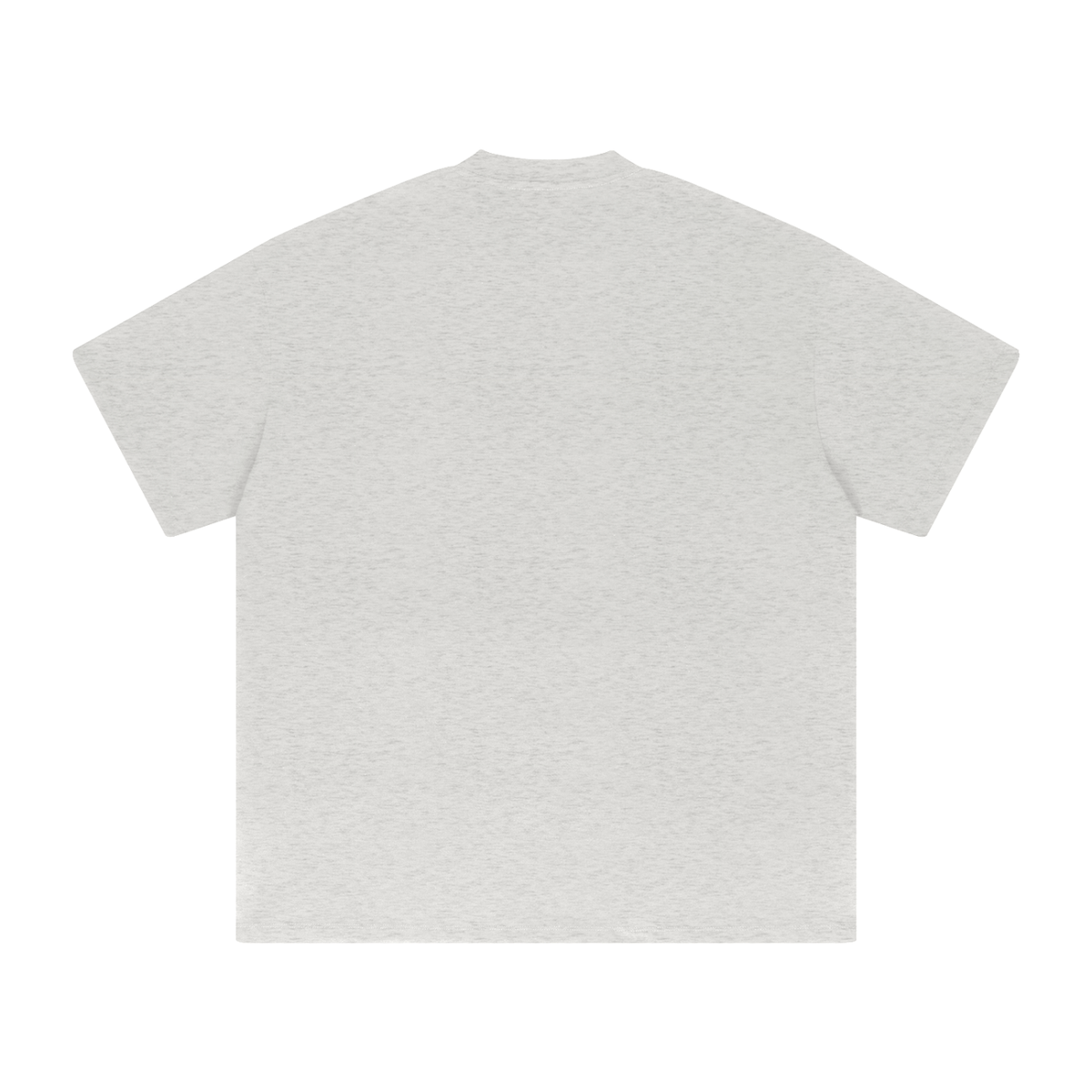Coupe Over The City heavyweight drop-shoulder tee in Oat Gray, back view, plain back