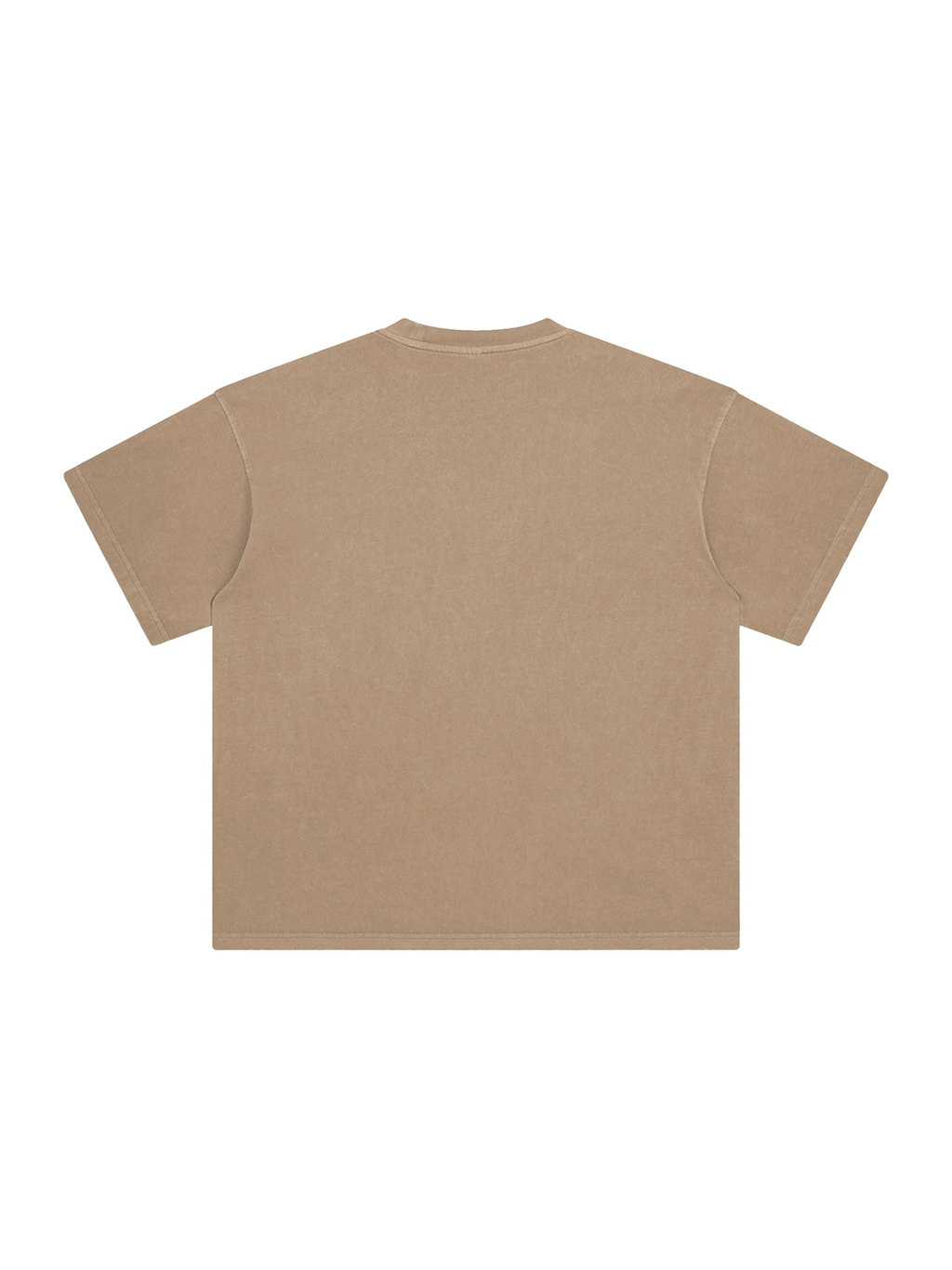 Enzyme Washed T-Shirt in Camel, back view