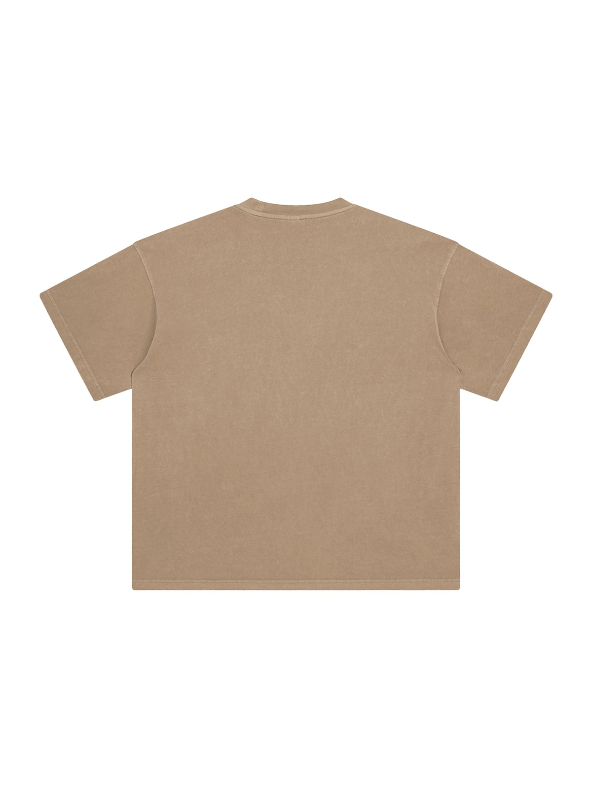 Enzyme Washed T-Shirt in Camel, back view