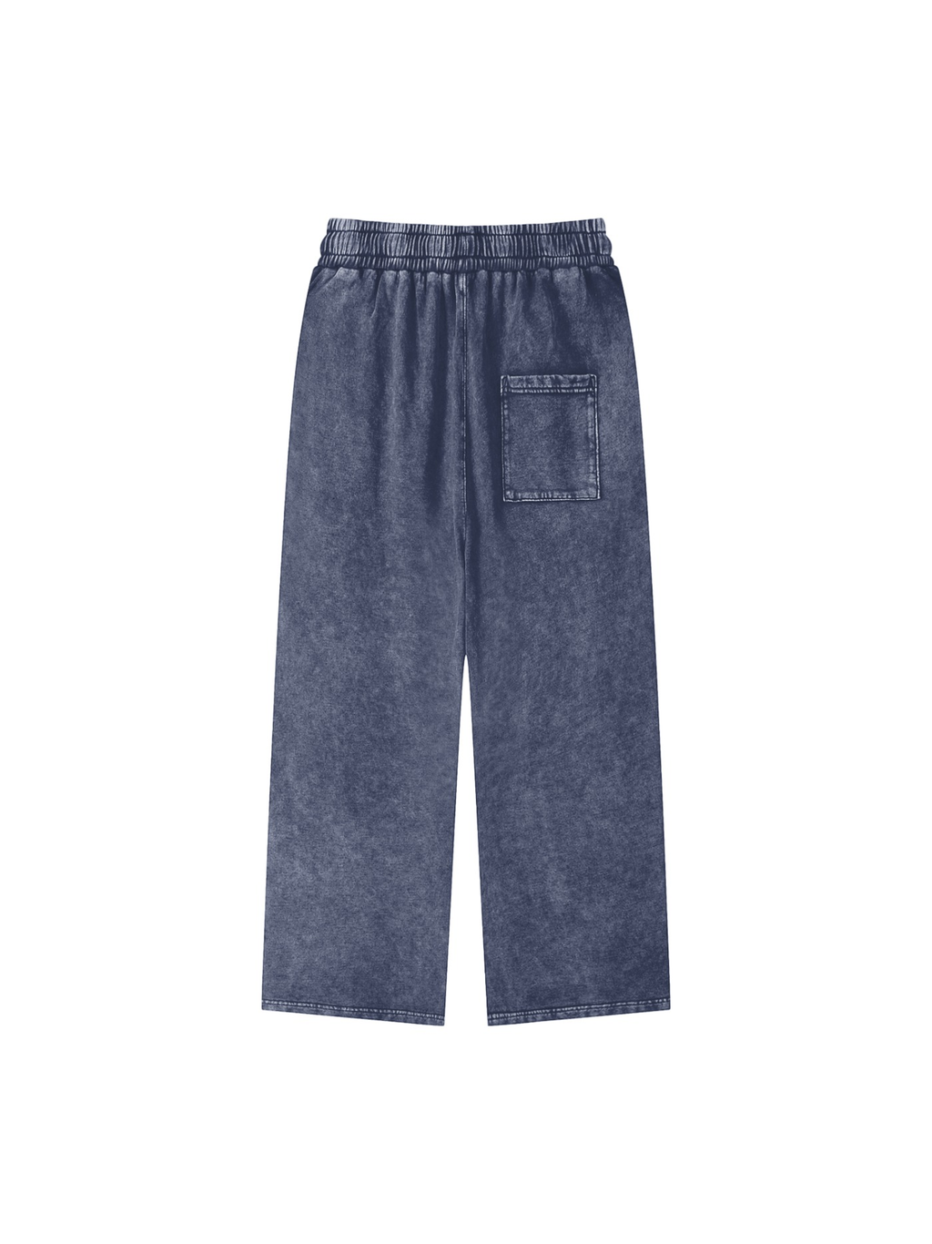 Snow Washed Straight Leg Pants in Blue, back view