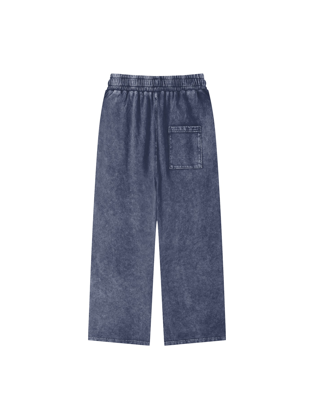 Snow Washed Straight Leg Pants in Blue, back view