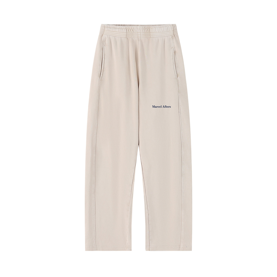 Mineral Wash Straight Sweatpants in Apricot, front view