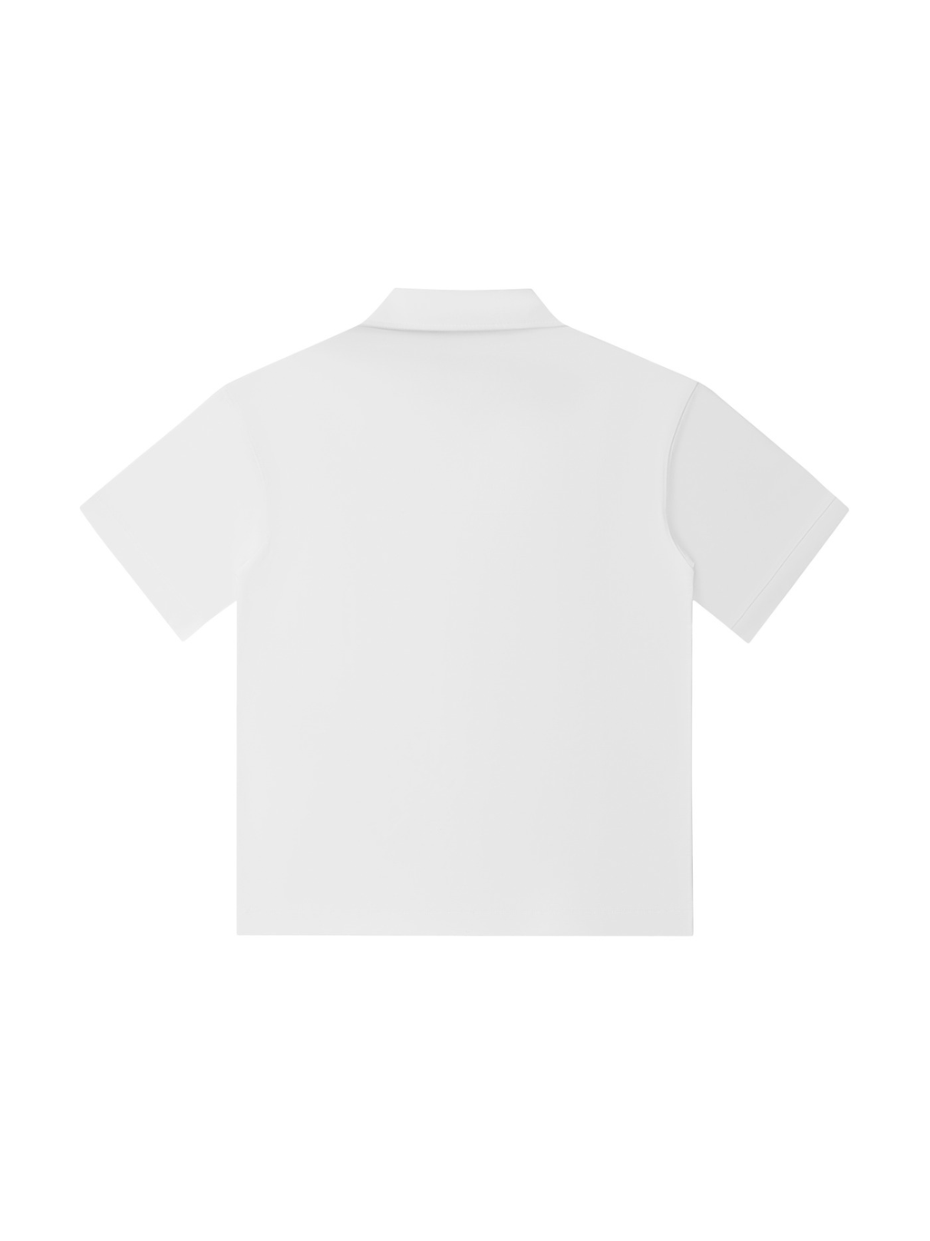 Drop Shoulder Short-Sleeve Polo White