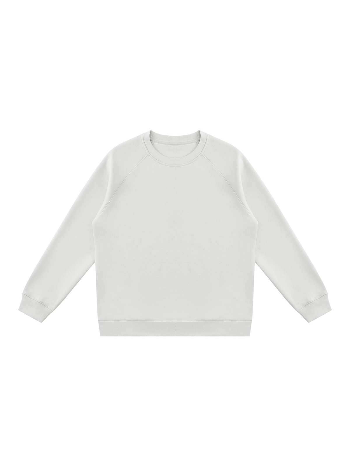 Regular Fit Crewneck Sweatshirt in Light Gray, front view