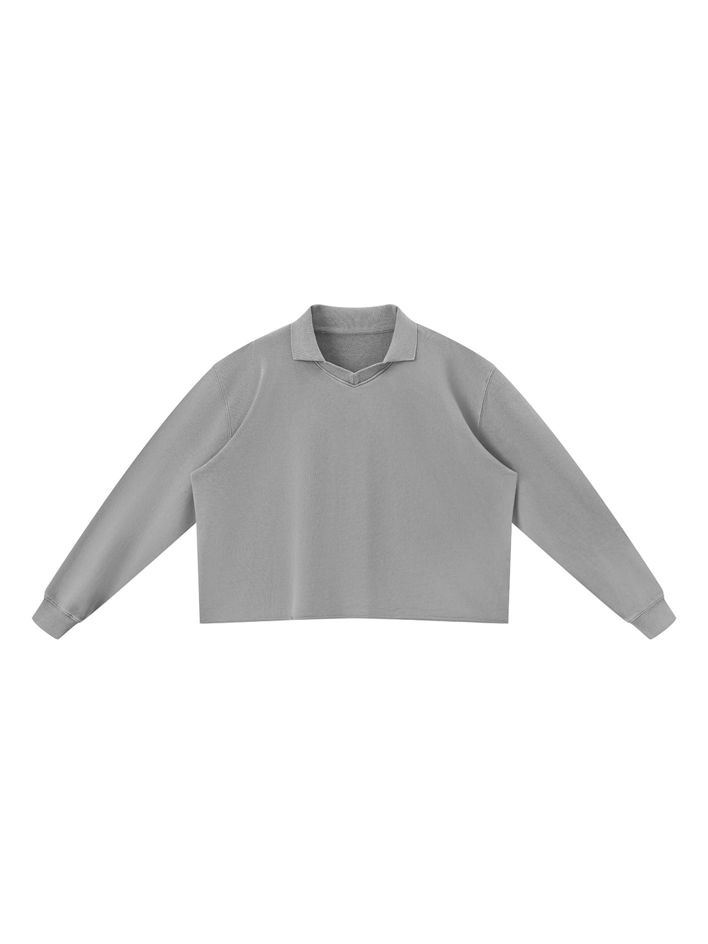 Mineral Wash Pullover Sweatshirt in Medium Gray, front view