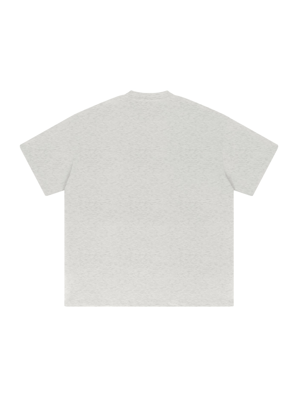 Mykonos Heavyweight Drop Shoulder T-Shirt by Marcel Afters in Oat Gray, back view, on white