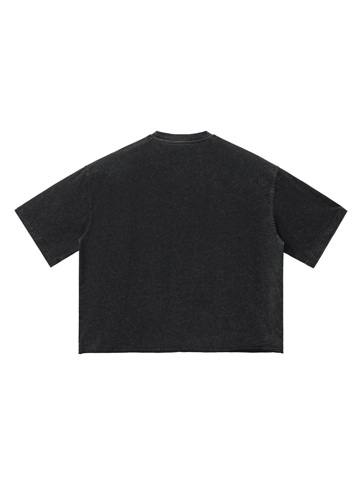 Vintage Wash Boxy T-Shirt in Black, back view