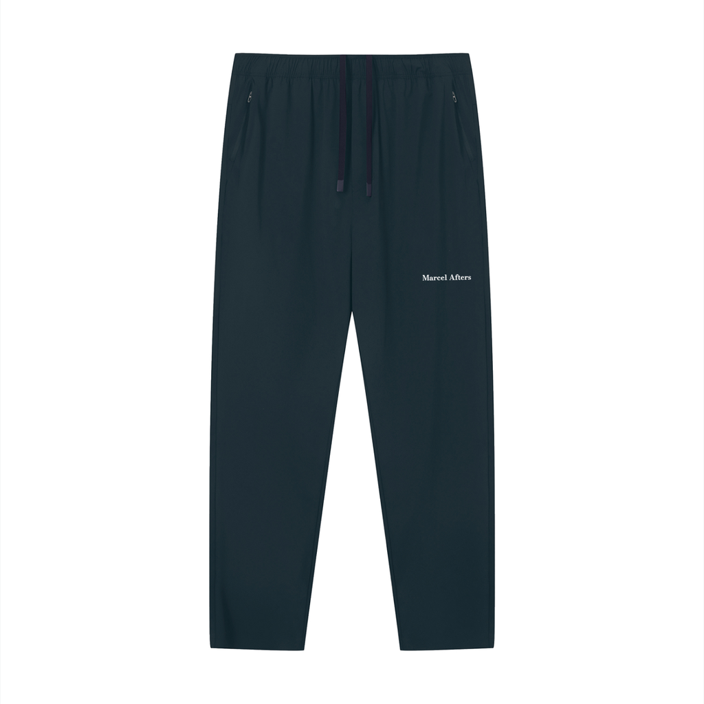 Lightweight Tapered Track Pants in Navy Blue, front view