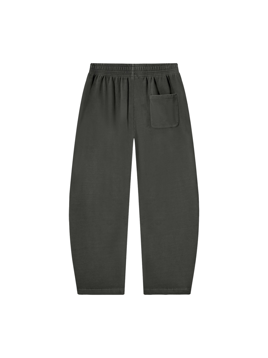 Vintage washed barrel leg sweatpants in Dark Gray, back view