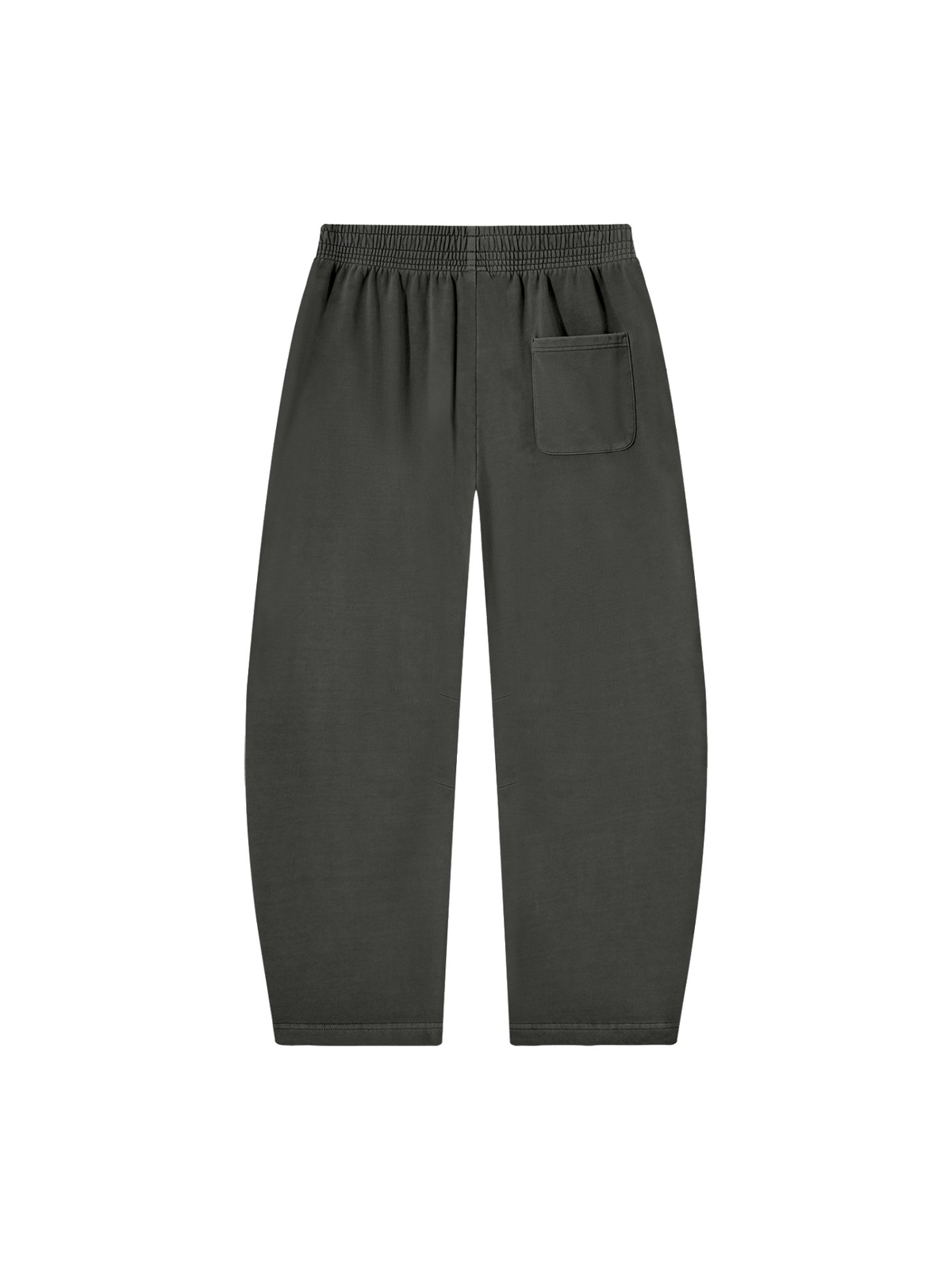 Vintage washed barrel leg sweatpants in Dark Gray, back view