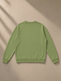 Regular Fit Crewneck Sweatshirt in Sage Green, back view
