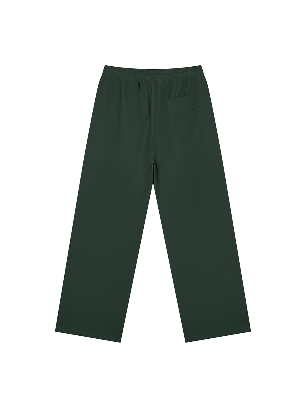 Straight Leg Sweatpants in Blackish Green, back view