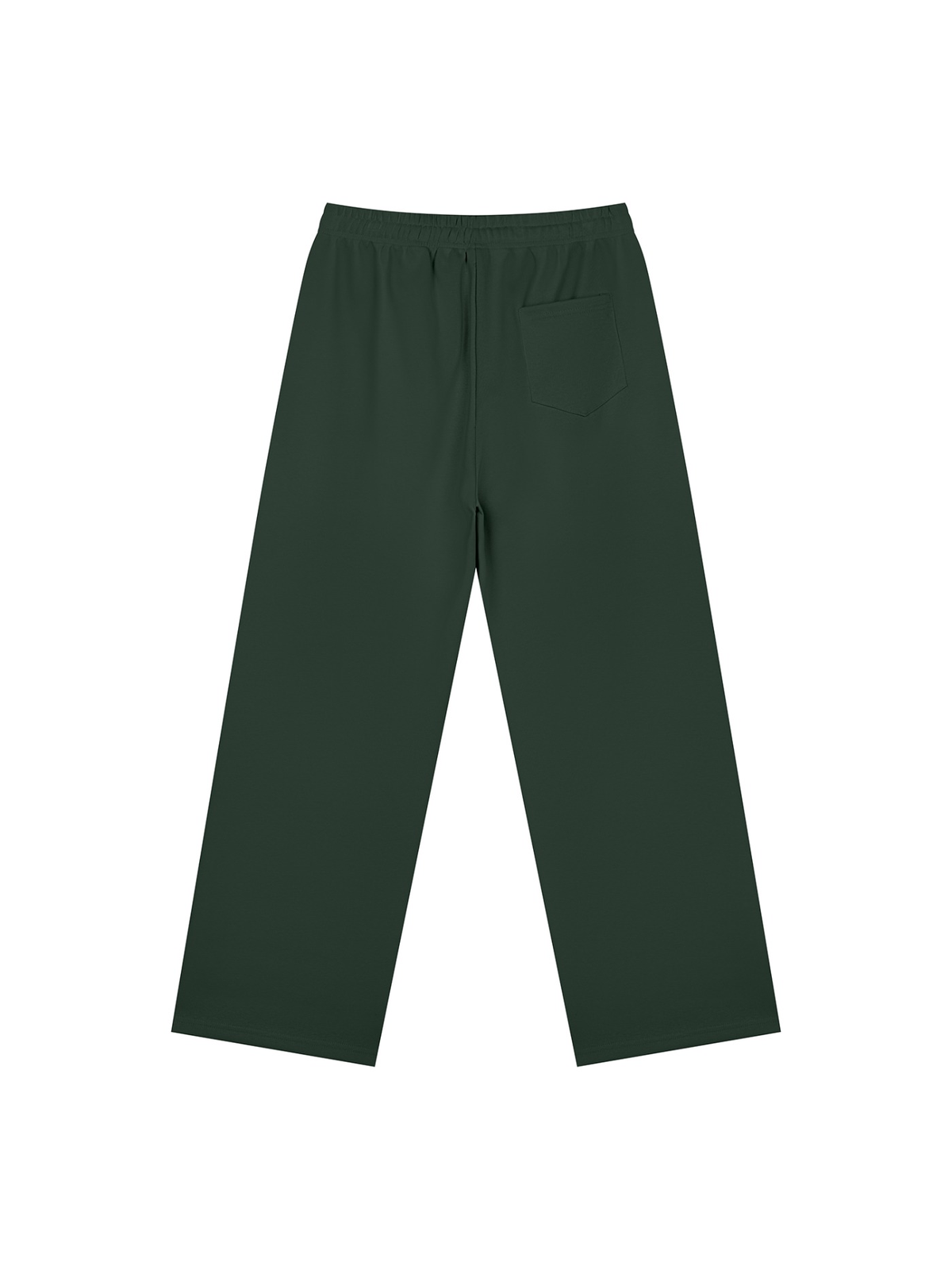 Straight Leg Sweatpants in Blackish Green, back view