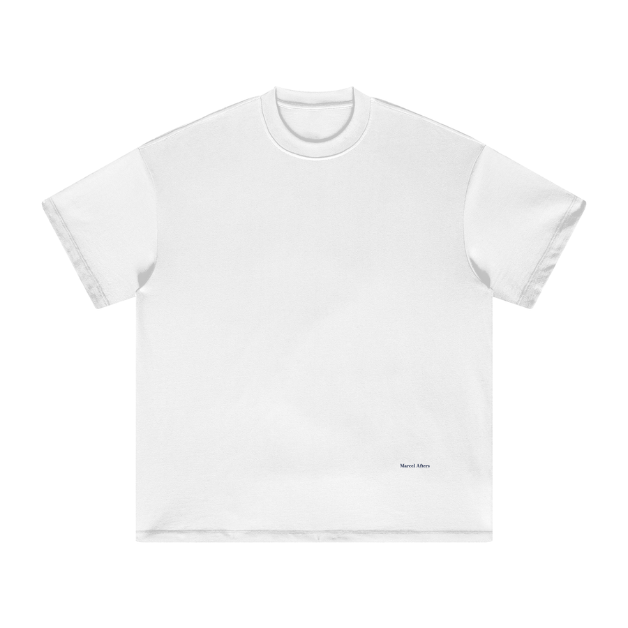 Women's heavyweight earth tone t-shirt in White, front view