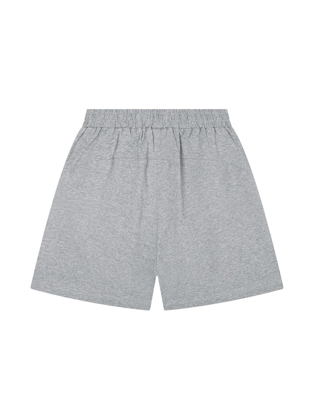 Unisex regular fit shorts in Flower Gray, back view on white. Marcel Afters